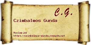 Czimbalmos Gunda névjegykártya